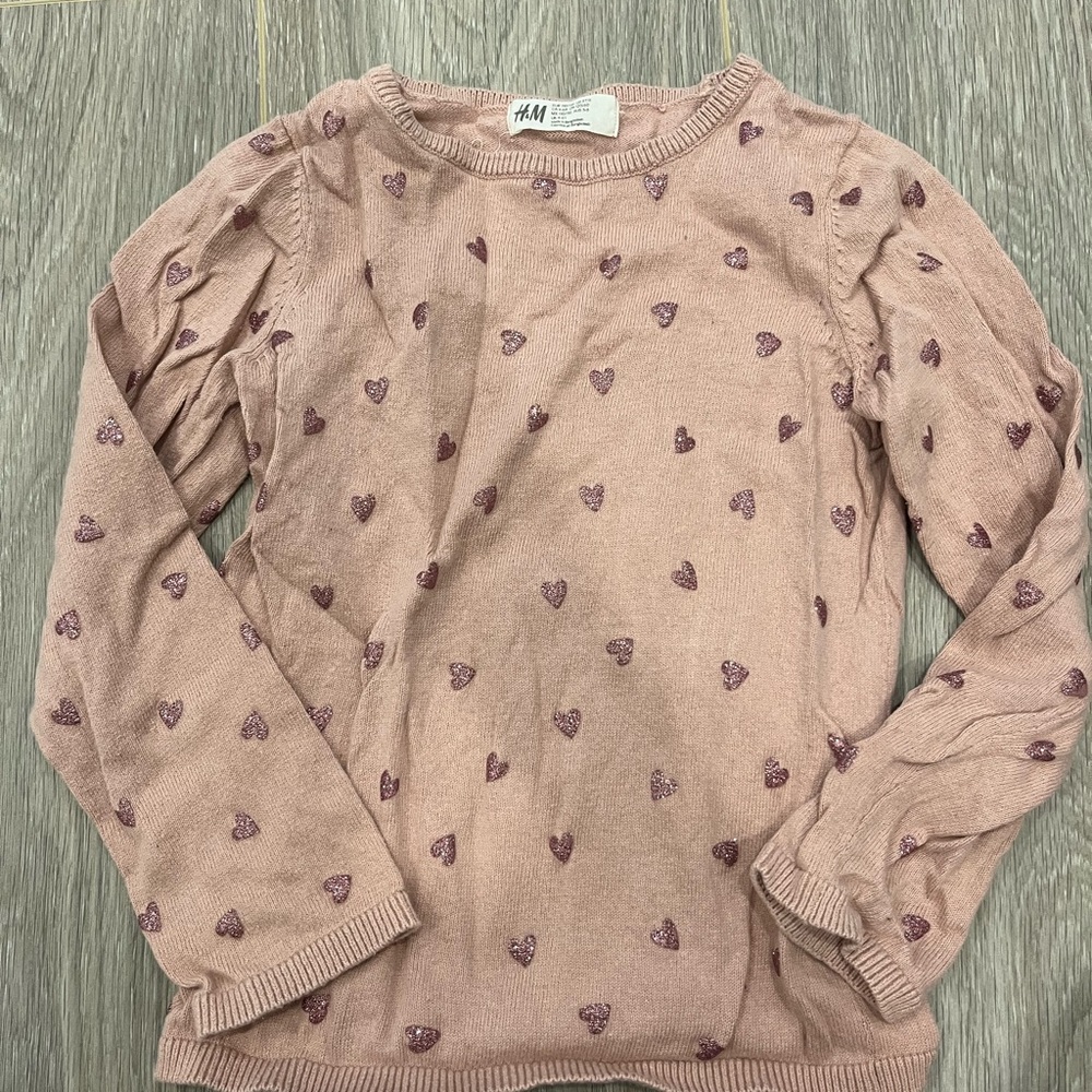 H&M Pink Heart Sweater
